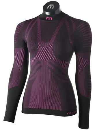 Funkčné tričko Mico Maglia Lupetto M/L Woman Active Skin Nero Fuscia
