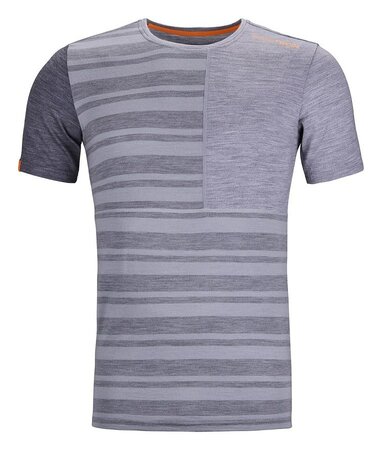 Funkčné tričko Ortovox 185 Rock'N'Wool Short Sleeve Men Grey Blend