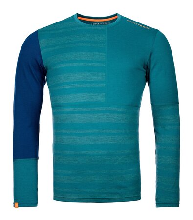 Funkčné tričko Ortovox 185 Rock'n'Wool Long Sleeve Pacific Green