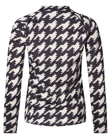 Funkčné tričko Perfect Moment 1/4 Zip Base Layer Top B&W Houndstooth