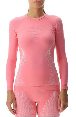 Funkčné tričko UYN Evolution Women UW Shirt LG SL Flamingo/White