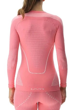 Funkčné tričko UYN Evolution Women UW Shirt LG SL Flamingo/White