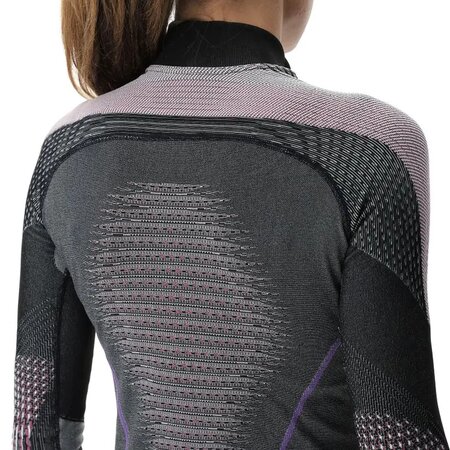 Funkčné Tričko UYN Lady Evolutyon Uw Shirt Turtle Neck Melange Anthracite Melange/Raspberry/Purple Funkčné Tričko UYN Lady Evolutyon Uw Shirt Turtle Neck Melange Anthracite Melange/Raspberry/Purple