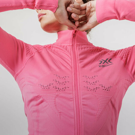 Funkčná mikina X-Bionic Energizer 4.0 TRN Layer Full Zip Women Neon Flamingo/Anthracite
