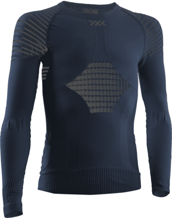Detské funkčné tričko X-Bionic Invent 4.0 Shirt Round Neck LG SL JR Marine/X Black