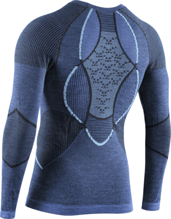 Funkčné tričko X-Bionic Merino Shirt LG SL Men Dark Ocean/Sky Blue