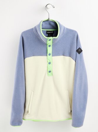 Dámska mikina Burton Hearth Fleece Pullover Folkstone Gray/Crème Brûlée