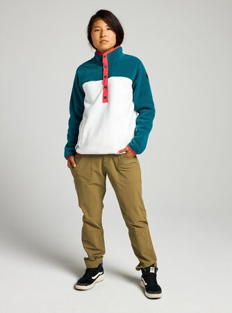 Dámska mikina Burton Hearth Fleece Pullover Shaded Spruce/Stout White
