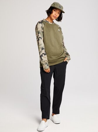 Dámska mikina Burton Oak Crewneck Fleece Martini Olive Heather