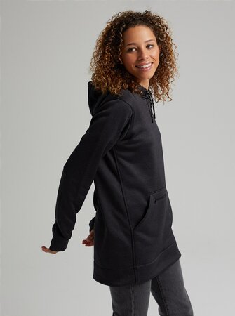 Dámska mikina Burton Oak Long Pullover Hoodie True Black Heather