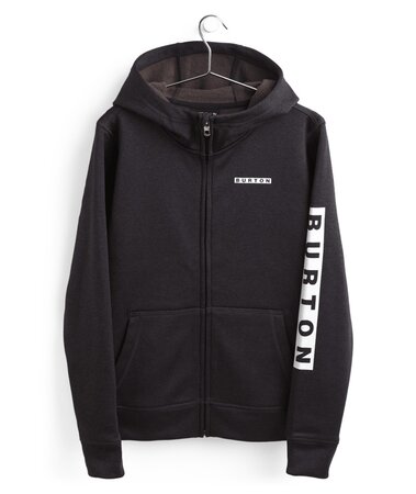 Detská mikina Burton Oak Full-Zip Hoodie True Black Heather