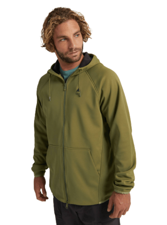 Pánska mikina Burton Crown Weatherproof Full-Zip Fleece Martini Olive
