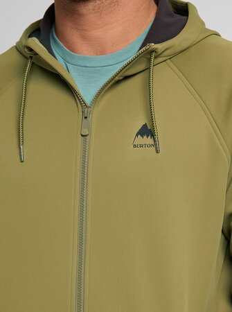 Pánska mikina Burton Crown Weatherproof Full-Zip Fleece Martini Olive