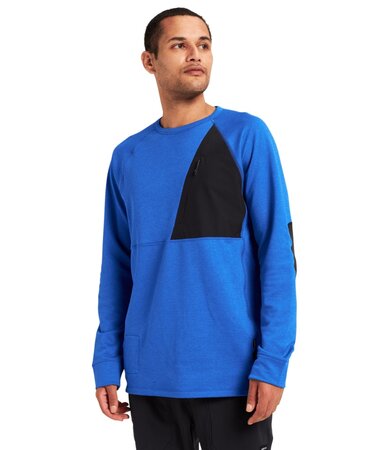 Pánska mikina Burton Multipath Grid Crewneck Fleece Cobalt Blue