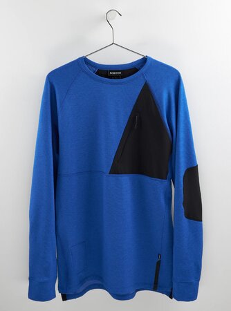 Pánska mikina Burton Multipath Grid Crewneck Fleece Cobalt Blue