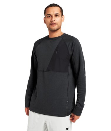 Pánska mikina Burton Multipath Grid Crewneck Fleece True Black