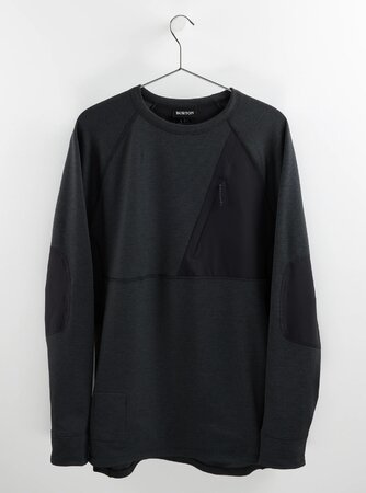 Pánska mikina Burton Multipath Grid Crewneck Fleece True Black