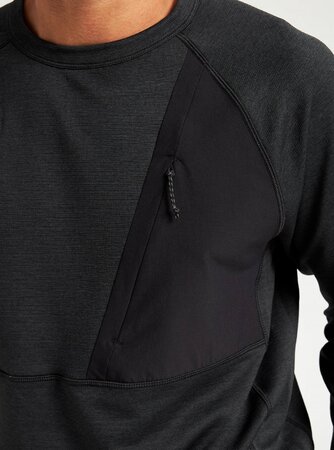 Pánska mikina Burton Multipath Grid Crewneck Fleece True Black