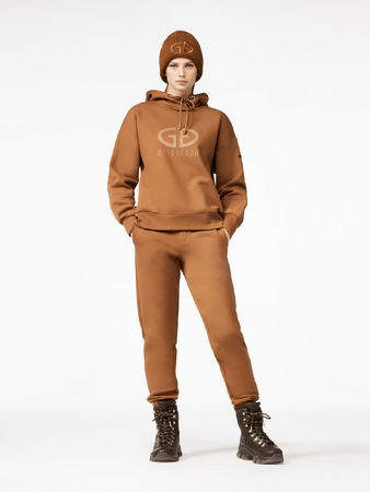 Mikina Goldbergh Harvard Hooded Sweater Mocha