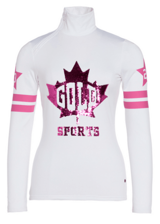 Mikina Goldbergh Maple Leaf Ski Pully White