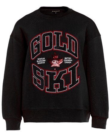 Mikina Goldbergh Rink Crew Neck Sweater Black Mikina Goldbergh Rink Crew Neck Sweater Black