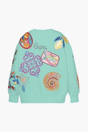 Mikina Goldbergh Seraphina Sweater Cool Turchese