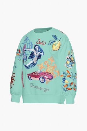Mikina Goldbergh Seraphina Sweater Cool Turchese