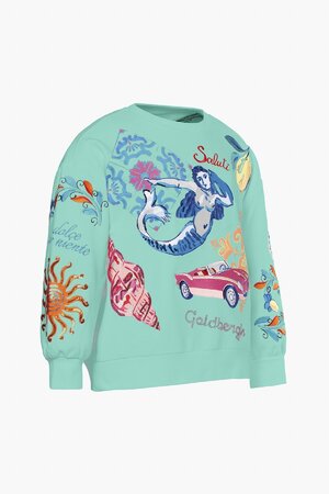 Mikina Goldbergh Seraphina Sweater Cool Turchese