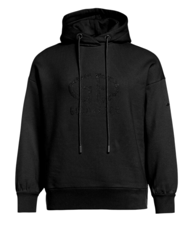Mikina Goldbergh Sparkling Hooded Sweater Black Mikina Goldbergh Sparkling Hooded Sweater Black