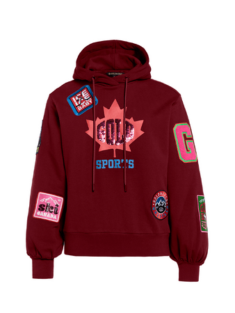 Mikina Goldbergh Stanley Hooded Sweater Cabernet