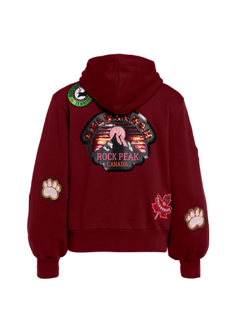 Mikina Goldbergh Stanley Hooded Sweater Cabernet