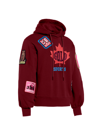 Mikina Goldbergh Stanley Hooded Sweater Cabernet