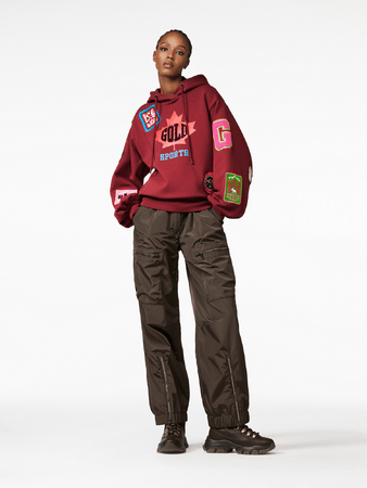 Mikina Goldbergh Stanley Hooded Sweater Cabernet