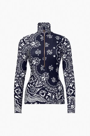 Mikina Goldbergh Toriko Ski Pully Bandana Paisley Blue