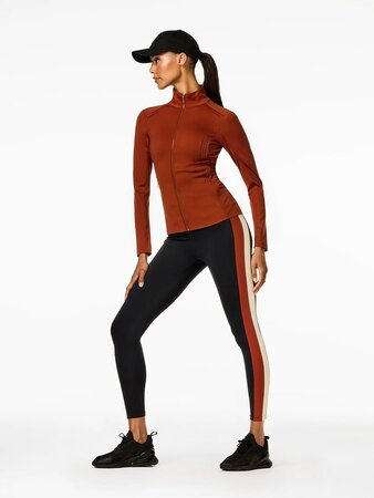 Mikina Goldbergh Veronique Zip Jacket Bronze Brown Mikina Goldbergh Veronique Zip Jacket Bronze Brown