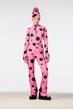 Mikina Goldbergh Yoto Ski Pully Dots Pink Cosmos