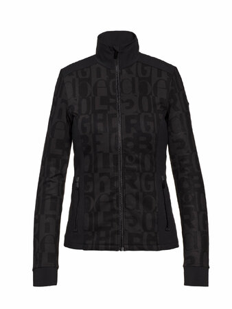 Mikina Goldbergh Word Cardigan Graphic Black