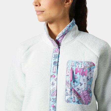 Mikina Helly Hansen W Imperial Pile Snap Seafoam Oslo Aop