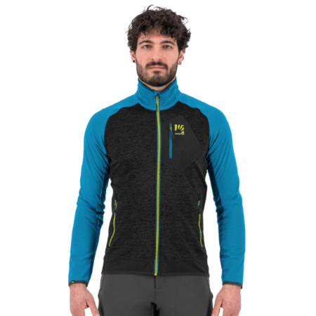 Pánska mikina Karpos Odle Fleece Black/Blue Jewel