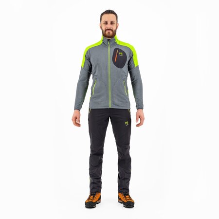 Pánska mikina Karpos Puez Fleece Dark Slate/Lime Green