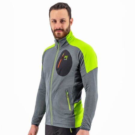 Pánska mikina Karpos Puez Fleece Dark Slate/Lime Green