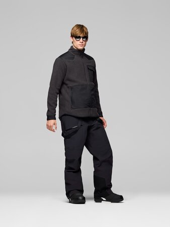 Mikina Norrona tamok warm³ Jacket Phantom/Caviar Black