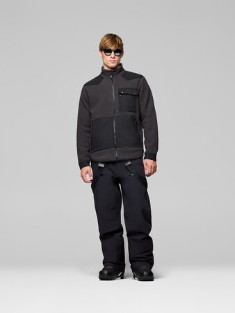 Mikina Norrona tamok warm³ Jacket Phantom/Caviar Black