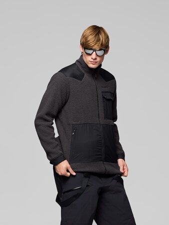 Mikina Norrona tamok warm³ Jacket Phantom/Caviar Black