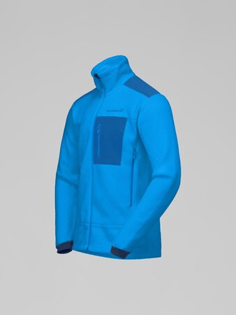 Mikina Norrona trollveggen warm³ Jacket Brilliant Blue/Dark Blue