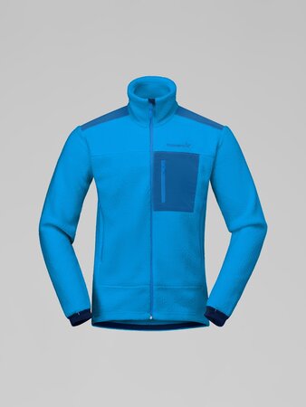 Mikina Norrona trollveggen warm³ Jacket Brilliant Blue/Dark Blue