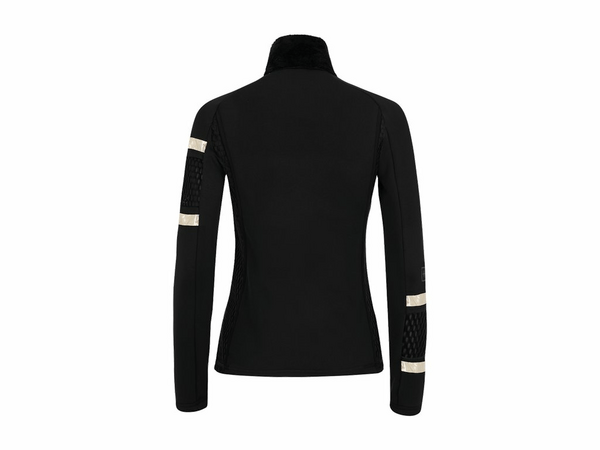 Mikina One more Technical Sweaterwith Mesh Details Black/Black/Champagne
