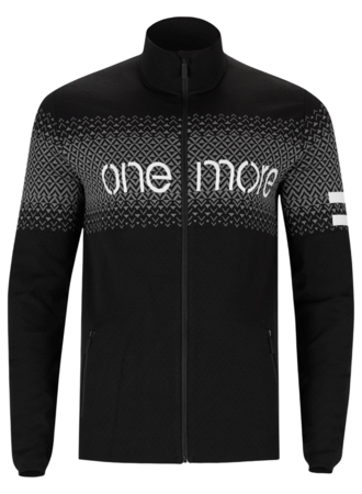 Mikina One More Sweater Full Zip Black/White