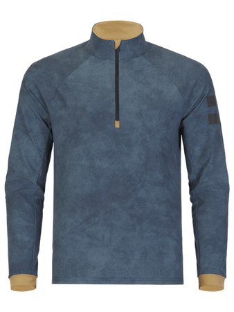 Mikina One more Turtleneck With Half Zip Denim/Trench/Black