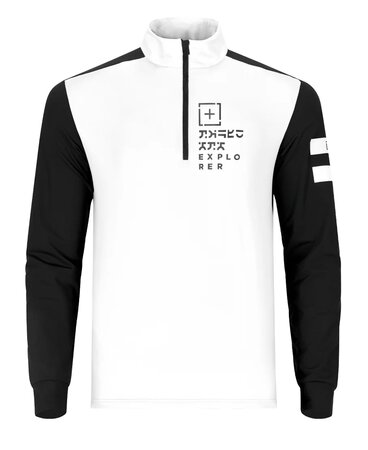 Mikina One more Turtleneck With Half Zip Explorer White/Black/White Mikina One more Turtleneck With Half Zip Explorer White/Black/White